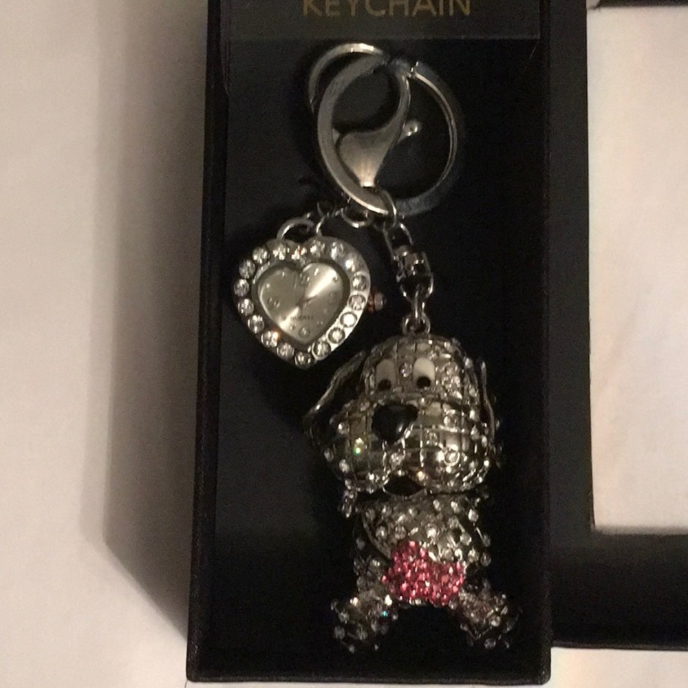 AB Alexis Bendel dog watch keychain NIB